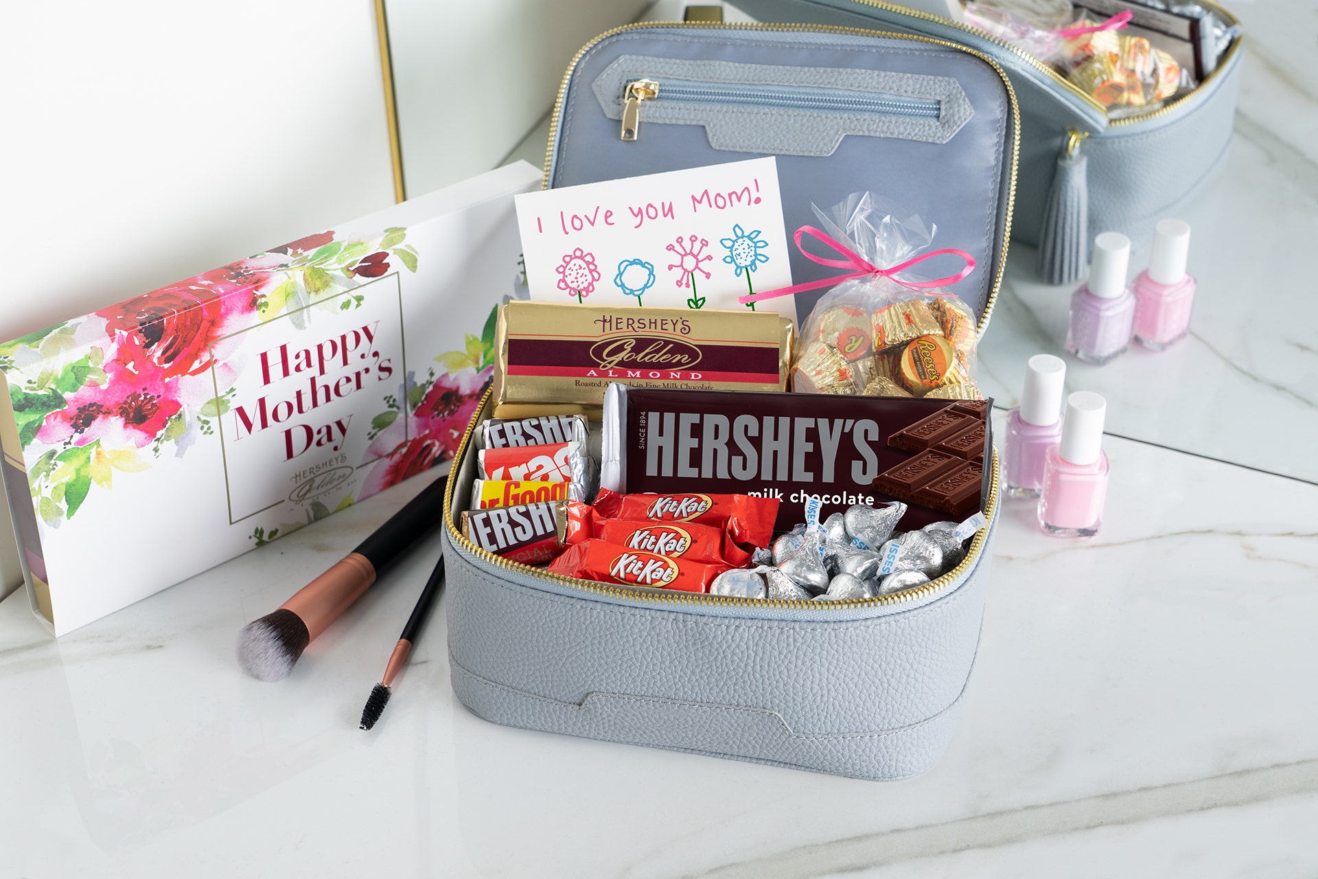mothers day candy makeup bag