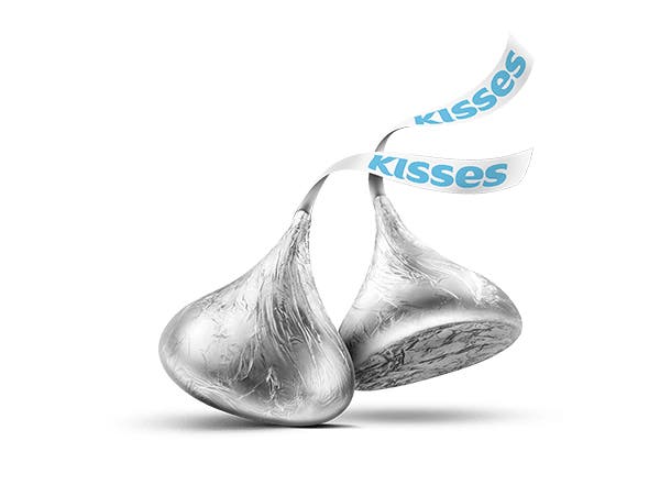 pair of hersheys kisses milk chocolates