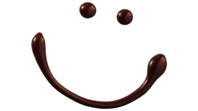 smiley face made with hersheys chocolate syrup