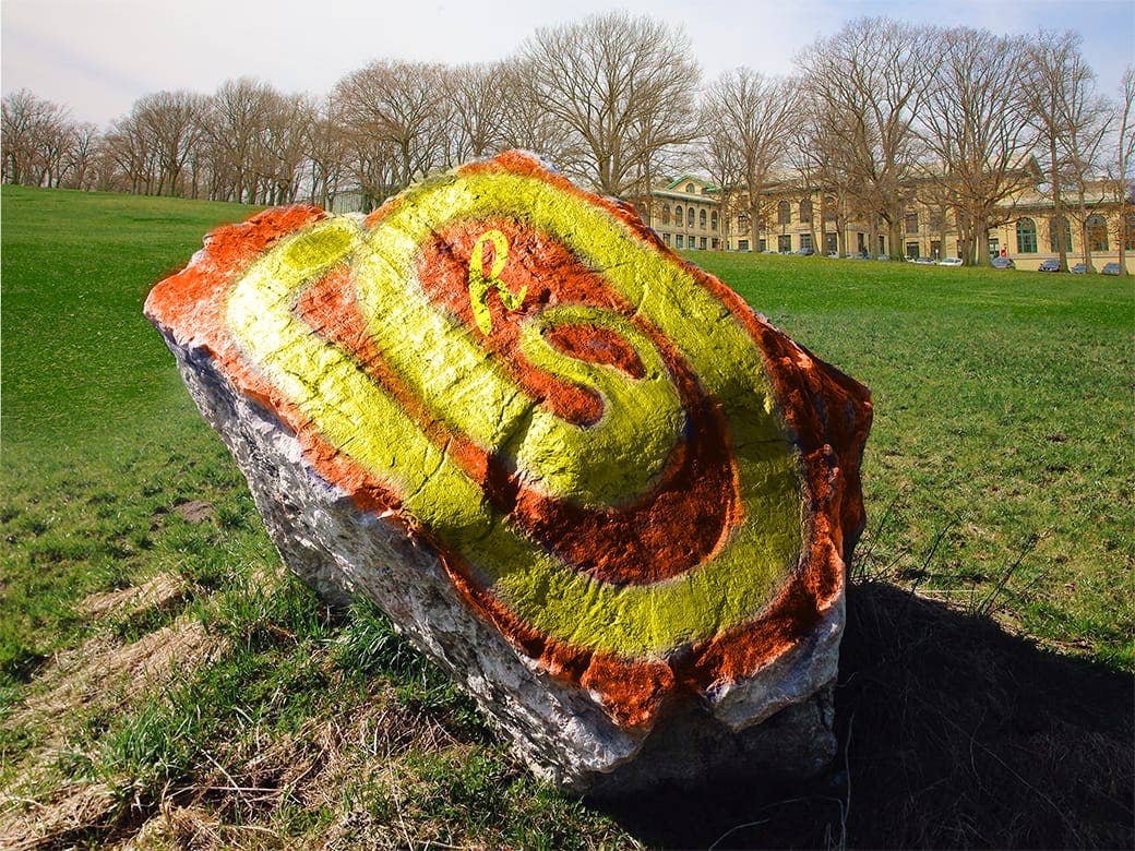 rock with reeses university painting