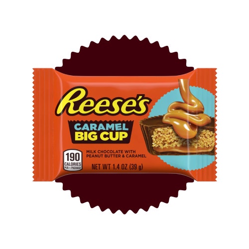 pack of reeses big cup with caramel milk chocolate peanut butter cup
