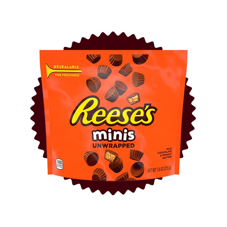 bag of reeses minis milk chocolate peanut butter cups