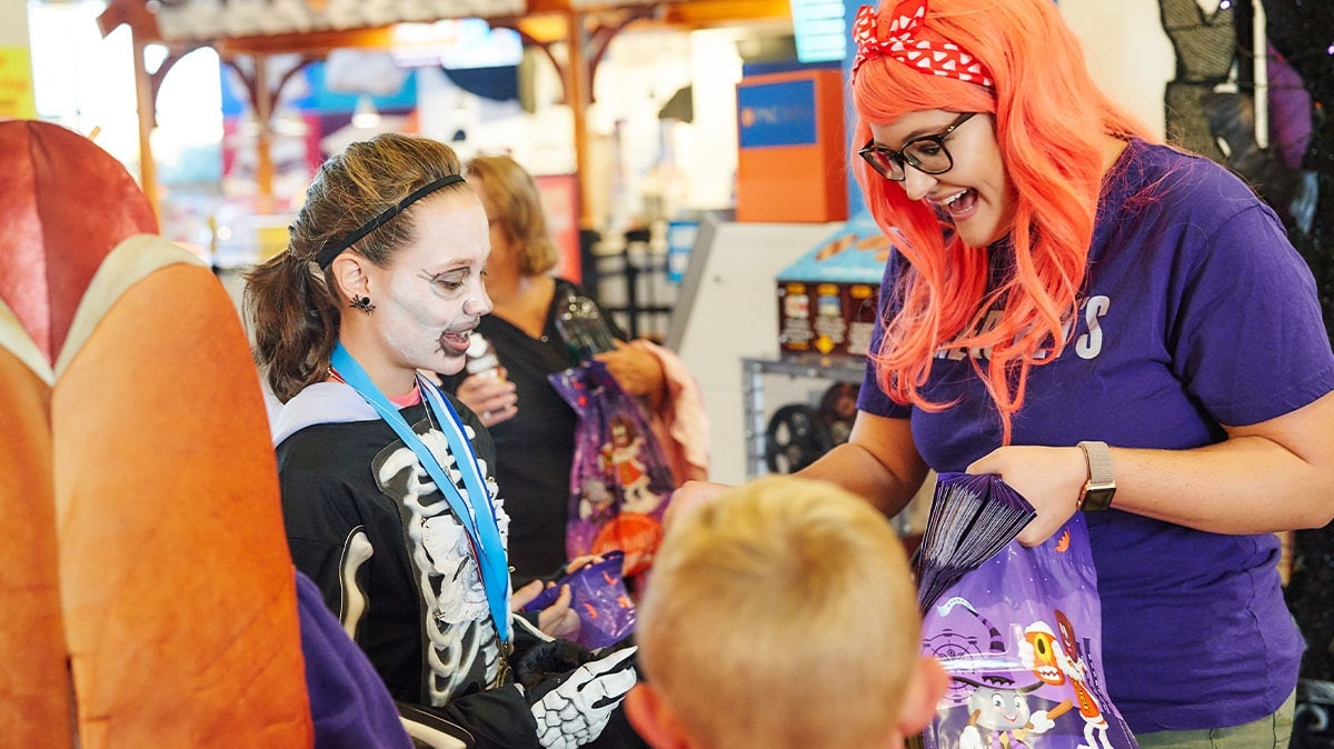 Children collecting candy in HERSHEY'S CHOCOLATE WORLD