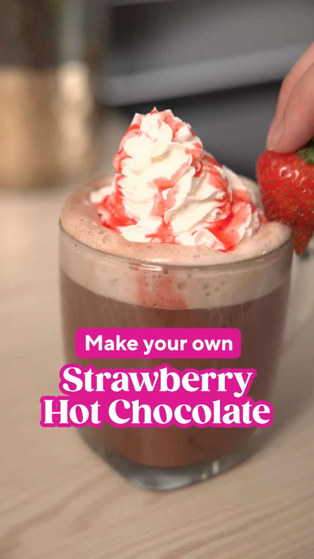 strawberry hot chocolate
