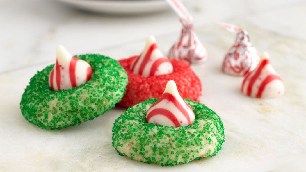 hersheys kisses candy cane blossoms