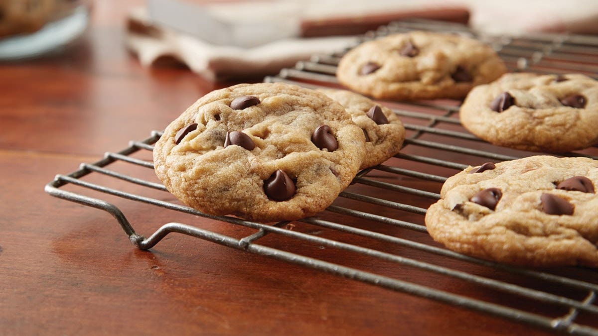 Chocolate Chip Cookies on Cooling Rack