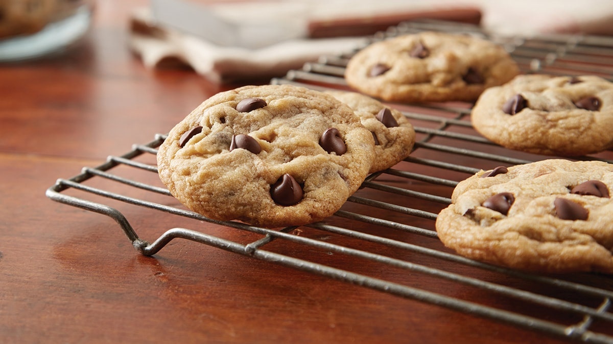 Chocolate Chip Cookies on Cooling Rack