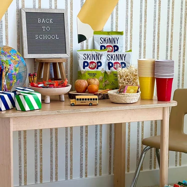 back to school themed party table