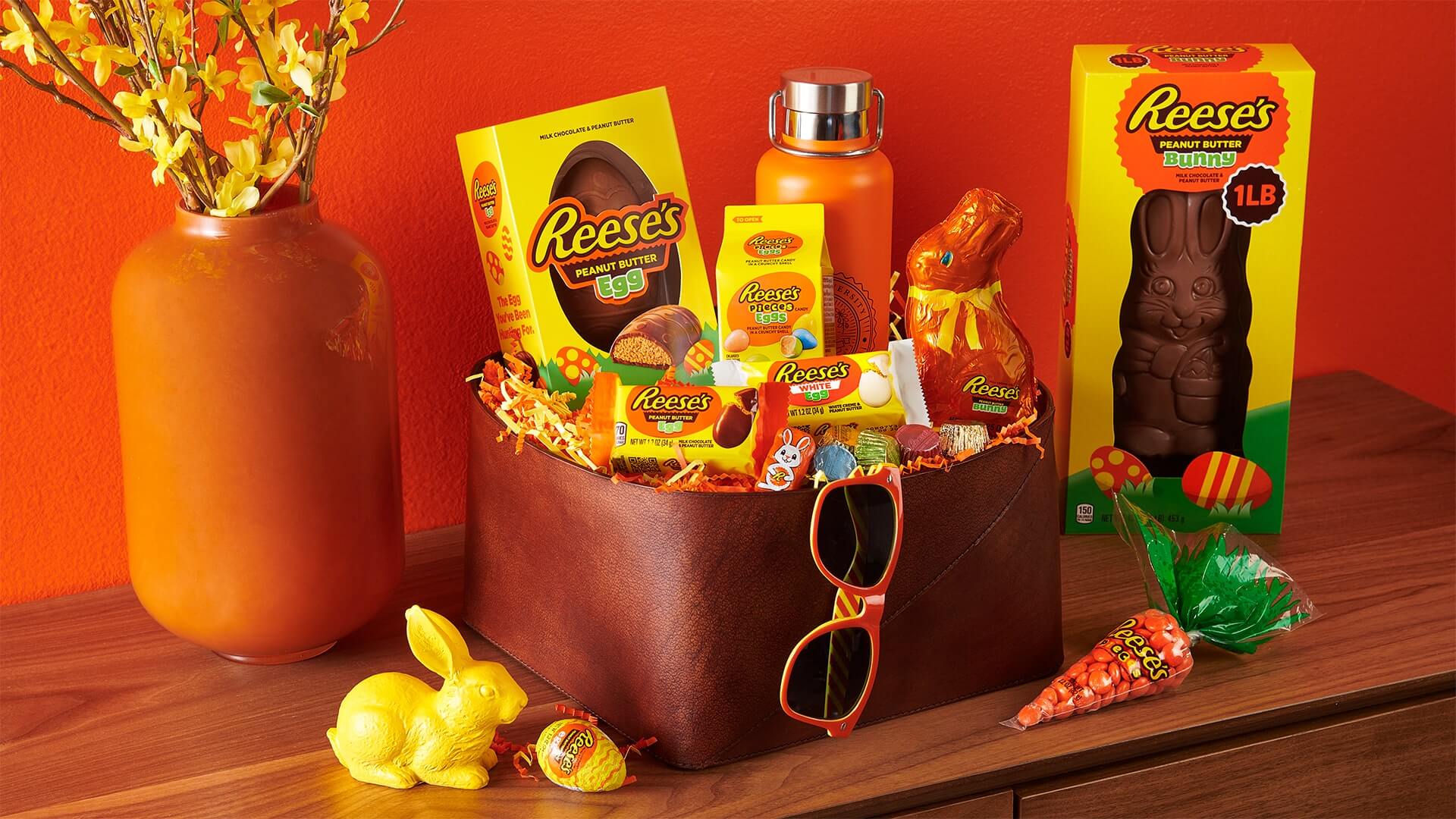 reese's themed gift basket