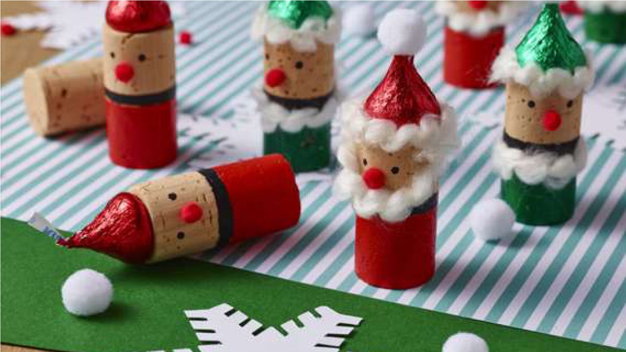 holiday wine cork craft