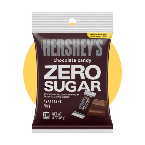 bag of hersheys zero sugar milk chocolate candy bars