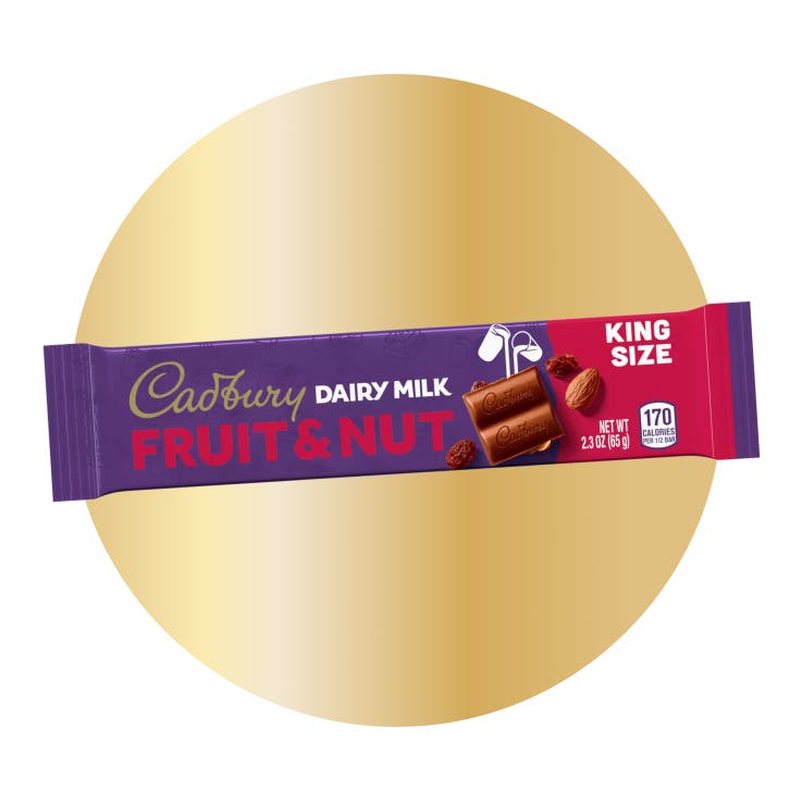 cadbury king size fruit and nut bar