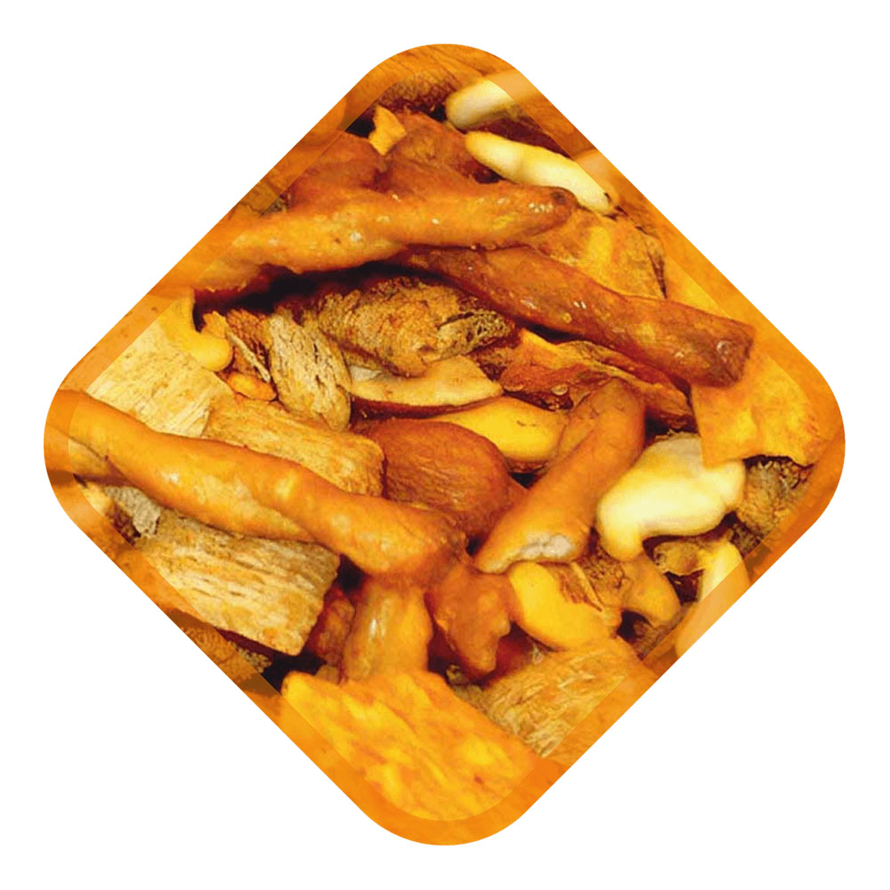 freshly made trail mix featuring an assortment of salty snacks