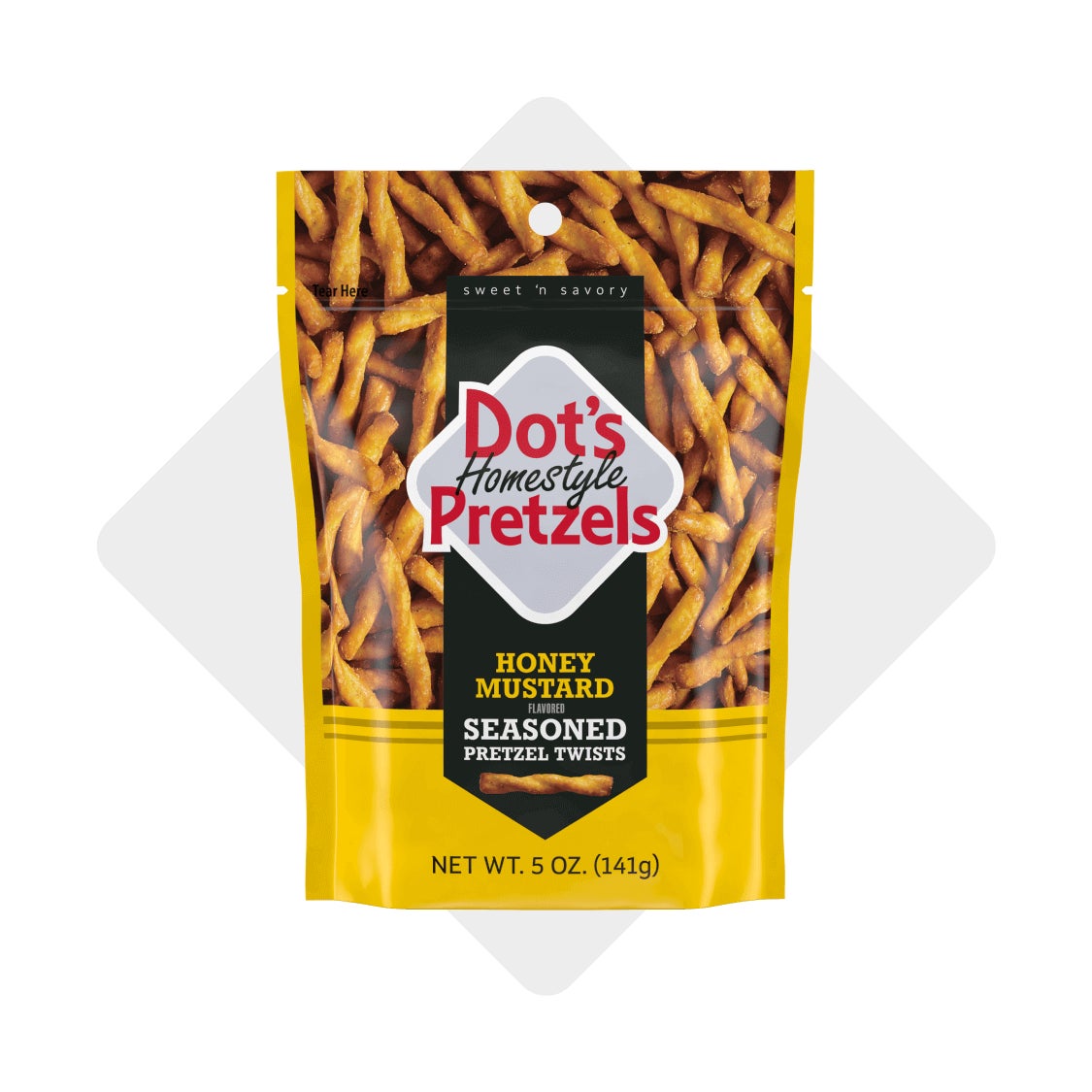 small bag of dots homestyle pretzels honey mustard seasoned pretzel twists