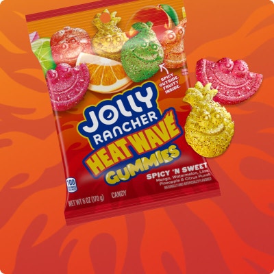 bag of jolly rancher gummies heat wave candy