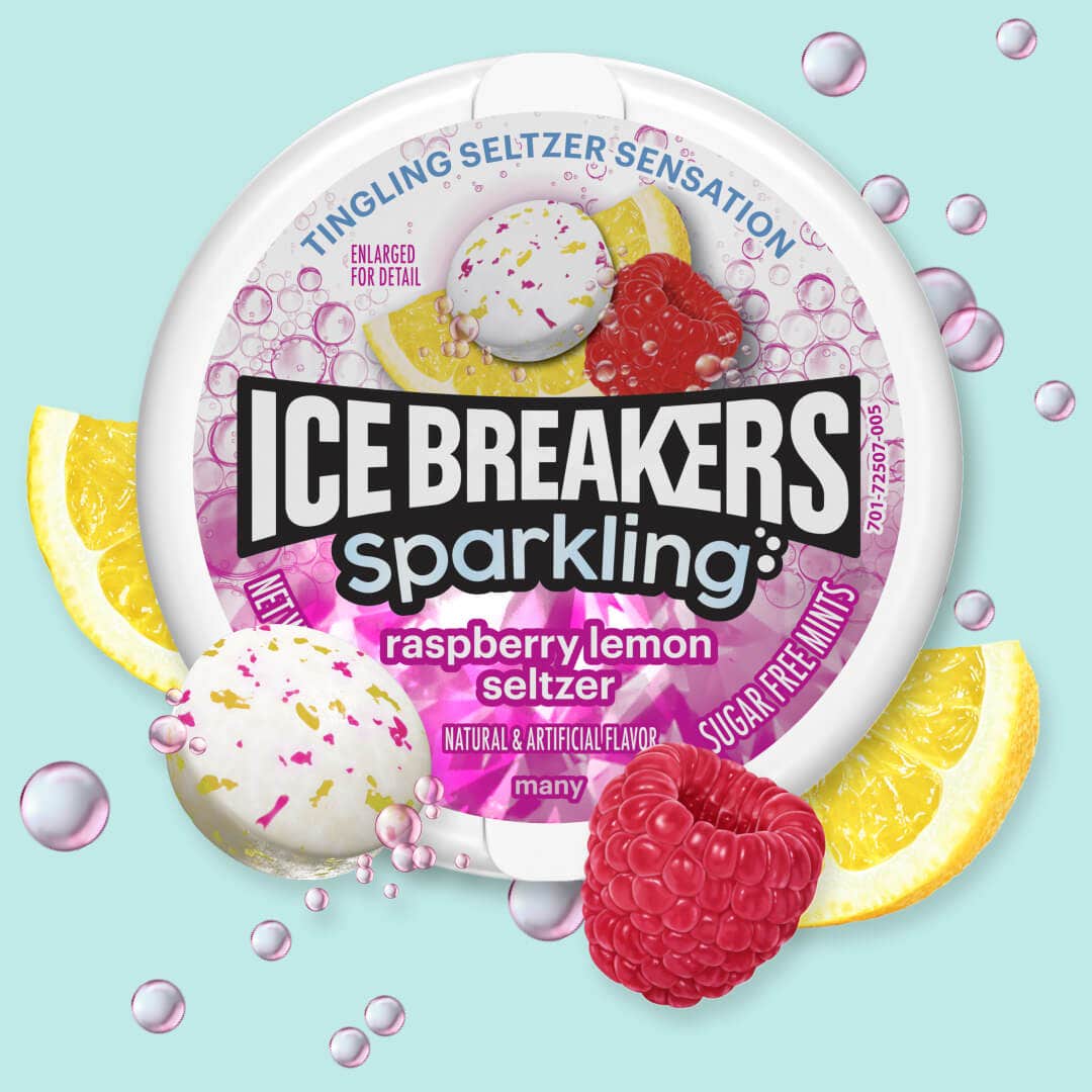 ice breakers sparkling raspberry lemon seltzer