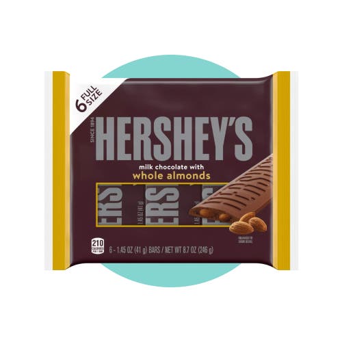 pack of hersheys milk chocolate with almonds candy bars
