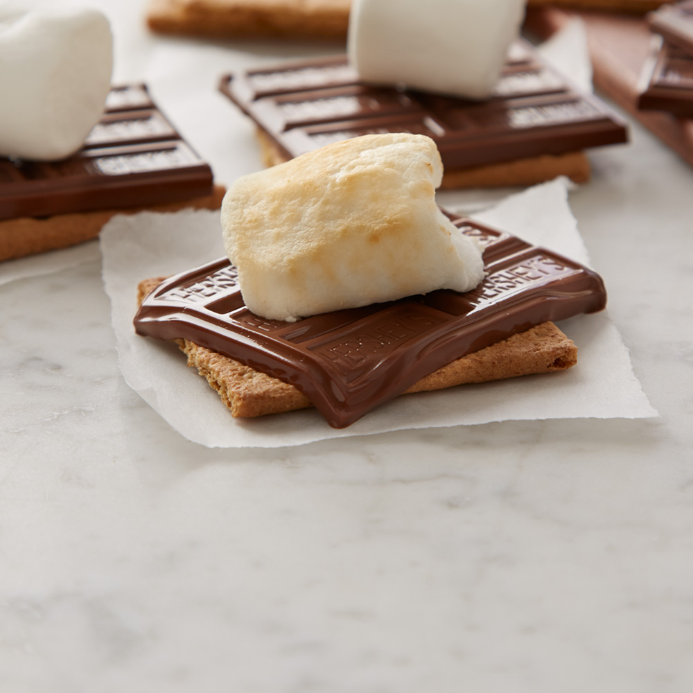 smores on parchment paper