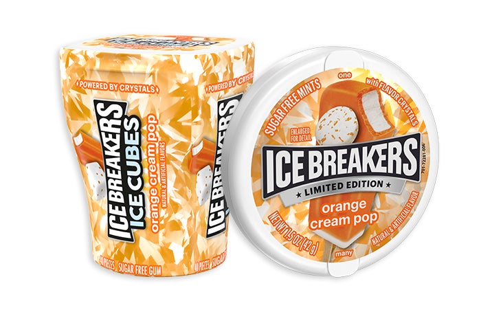 ice breakers limited edition orange cream flavor