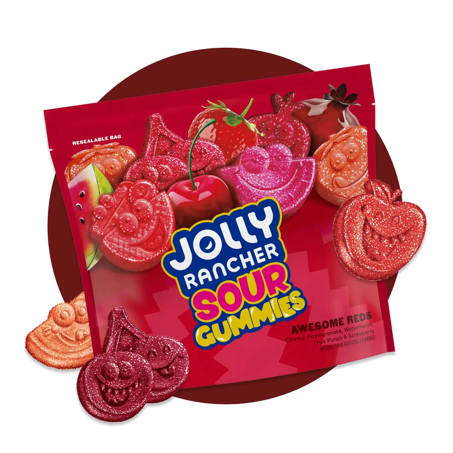 bag of jolly rancher gummies sour awesome reds candy