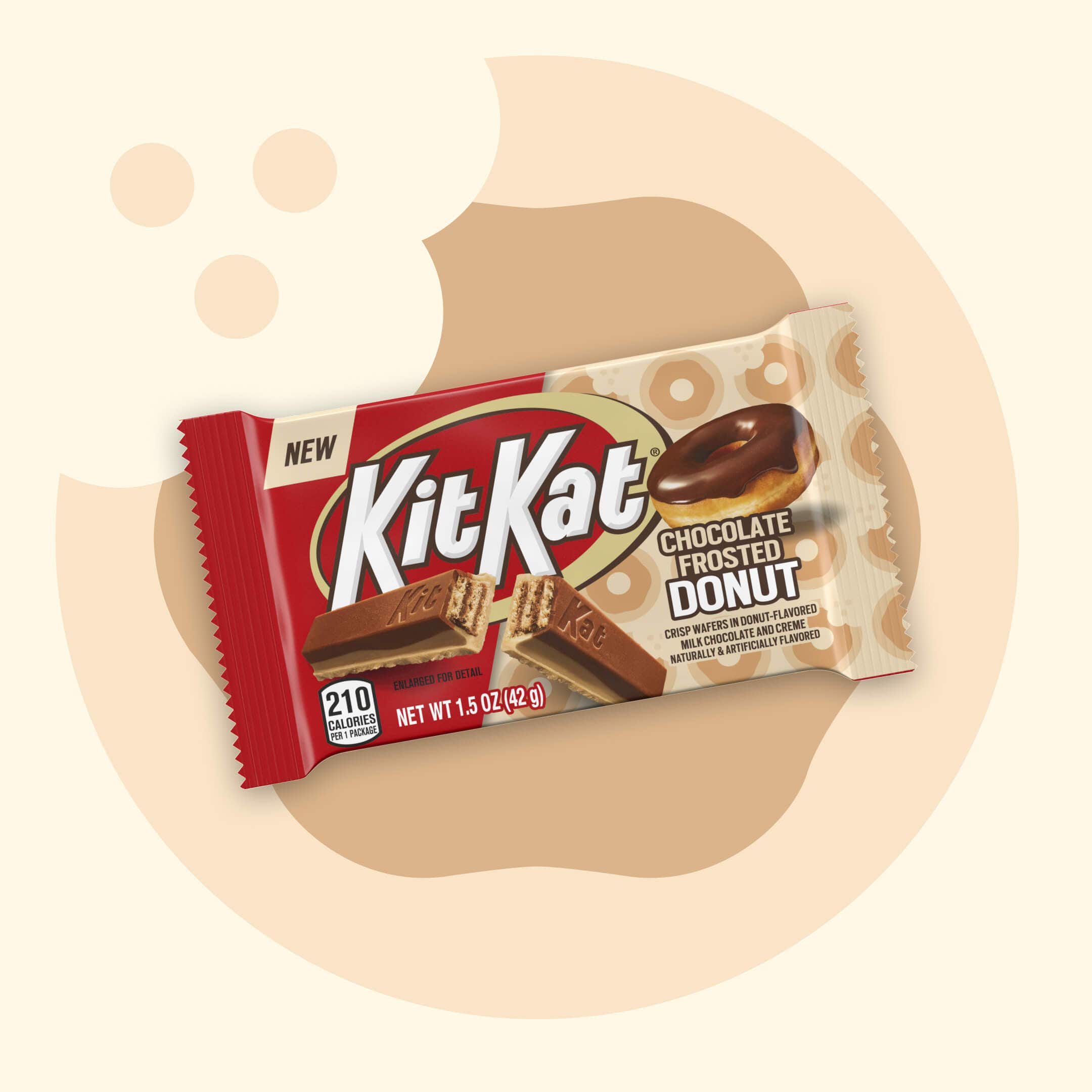 chocolate frosted donut kit kat bar packaging