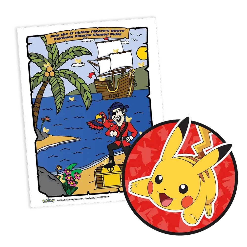 pirates booty hidden object puzzle where players search for pikachu shaped puffs
