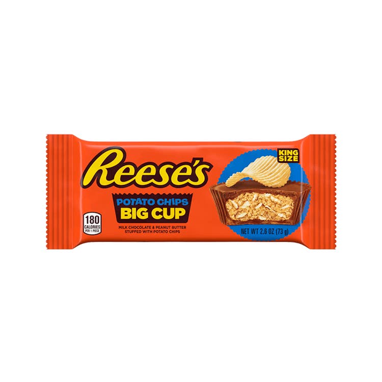 pack of reeses big cup with potato chips king size peanut butter cups