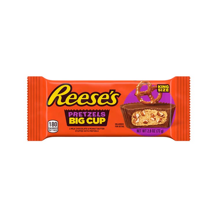 pack of reeses big cup with pretzels king size peanut butter cups