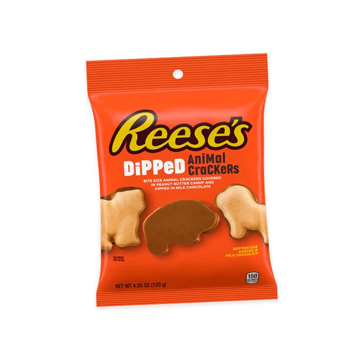 bag of reeses dipped milk chocolate peanut butter animal crackers