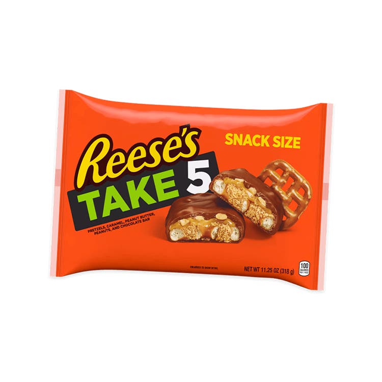 bag of reeses take5 chocolate peanut butter snack size candy bars