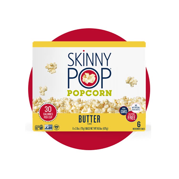 box of skinnypop butter microwave popcorn
