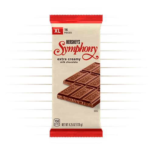 hersheys symphony milk chocolate extra large candy bar