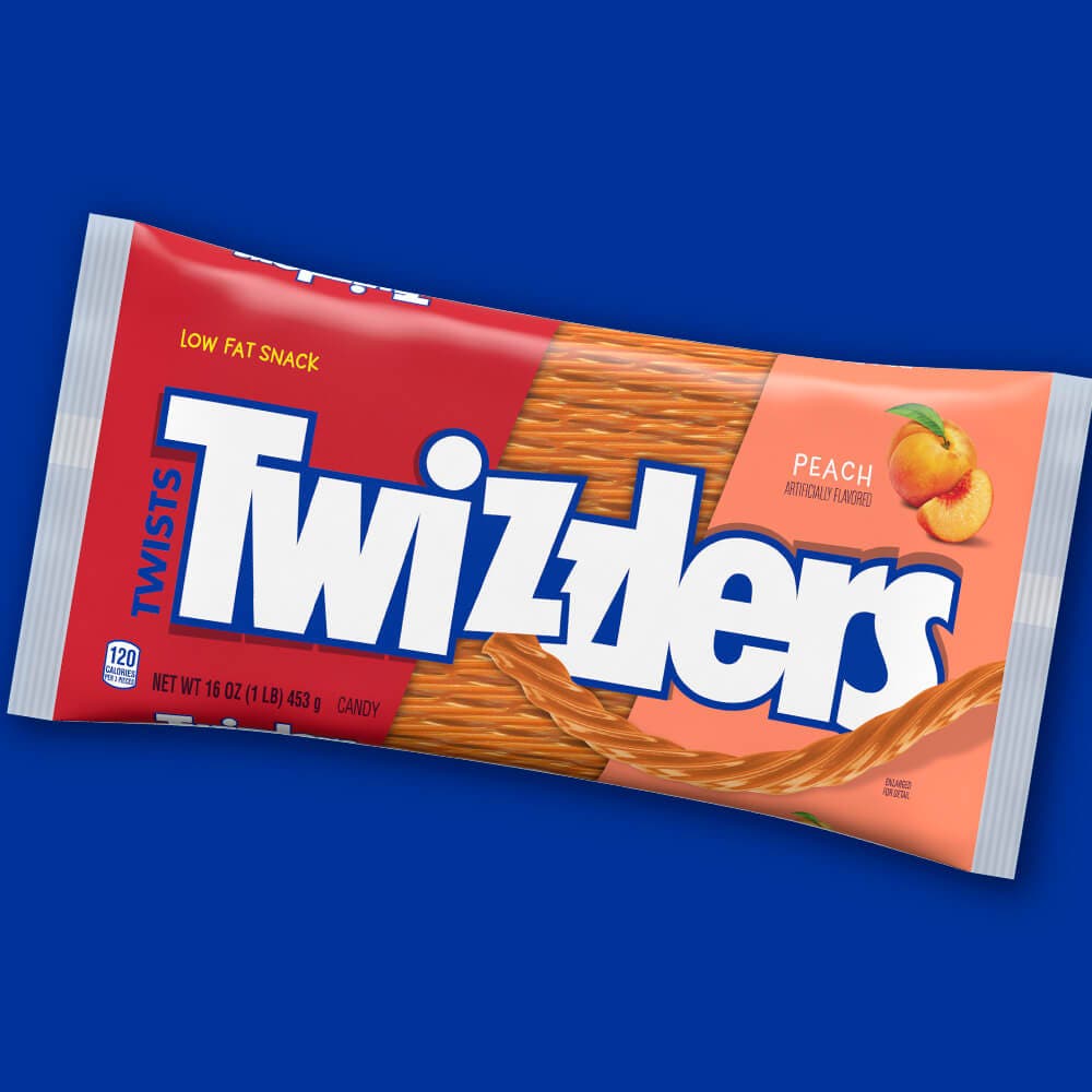 twizzlers twists peach flavored candies