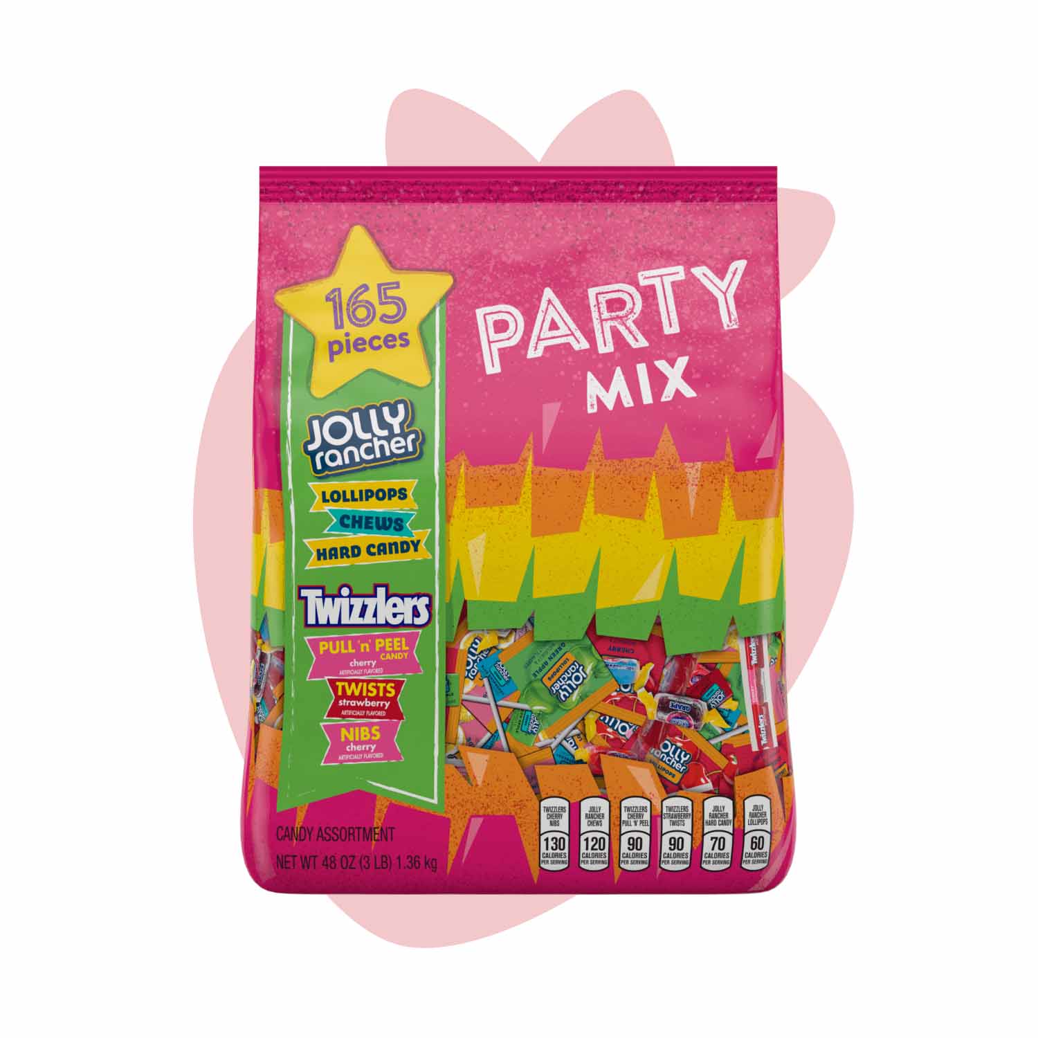 bag of twizzlers and jolly rancher party mix candy assortment