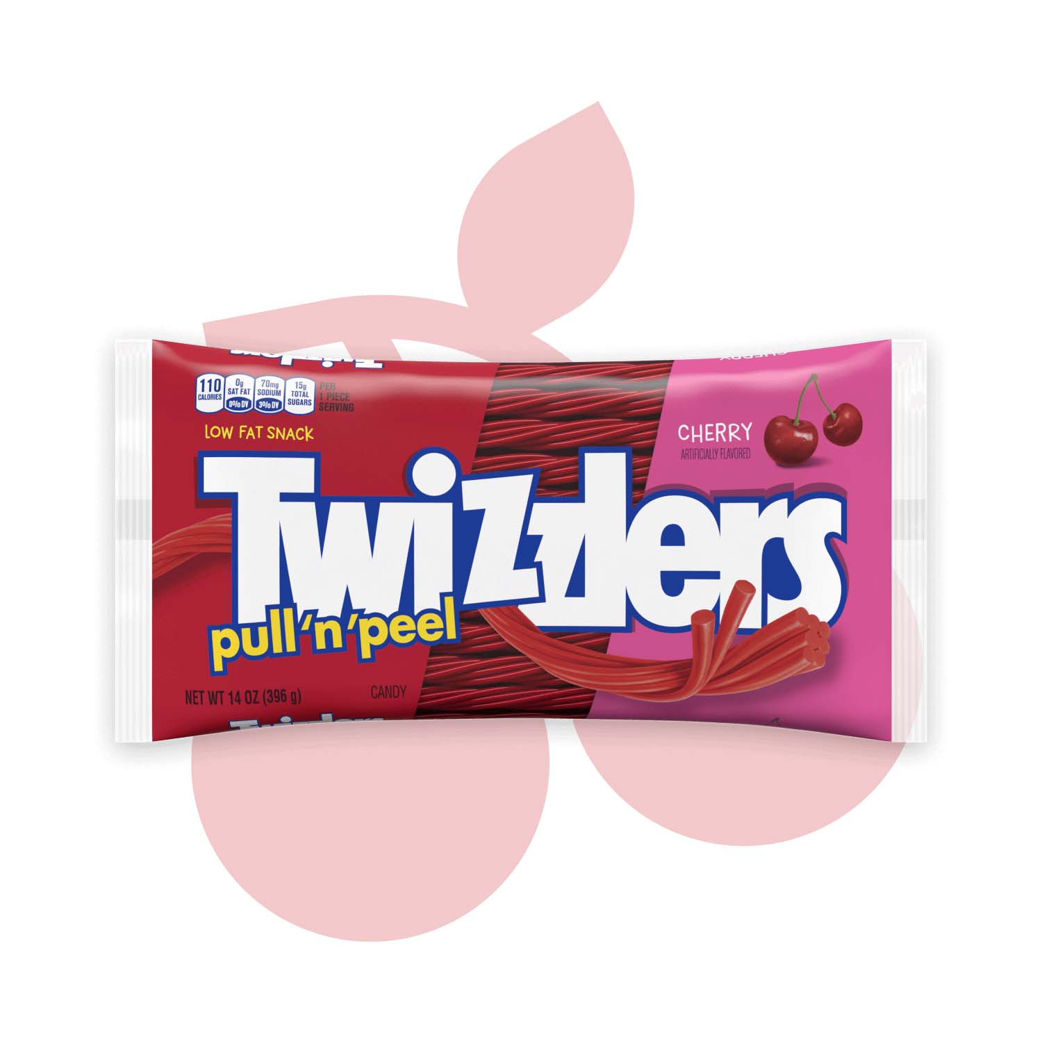 bag of twizzlers pull n peel cherry flavored candy
