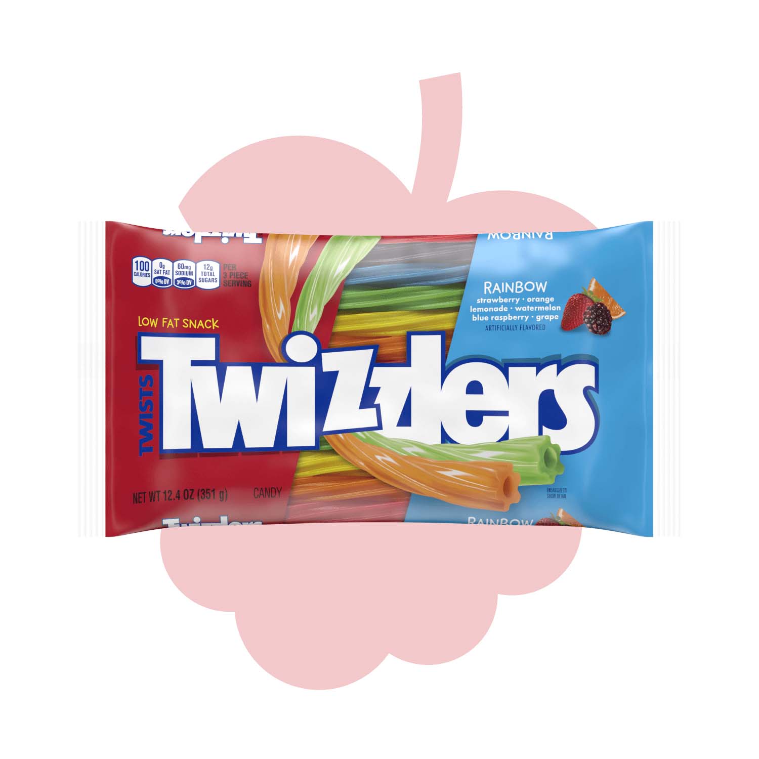 bag of twizzlers twists rainbow candy