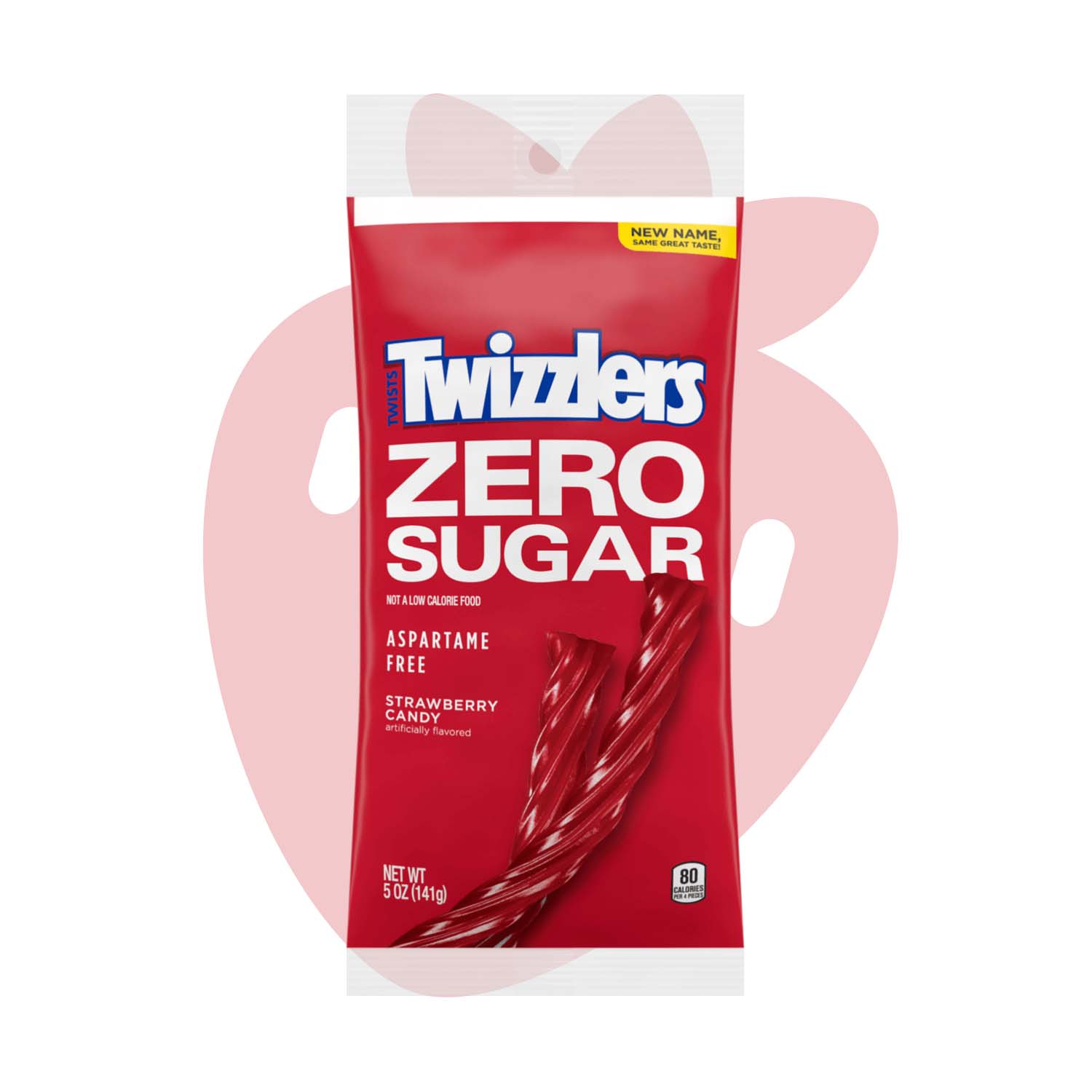 bag of twizzlers zero sugar strawberry flavored twists