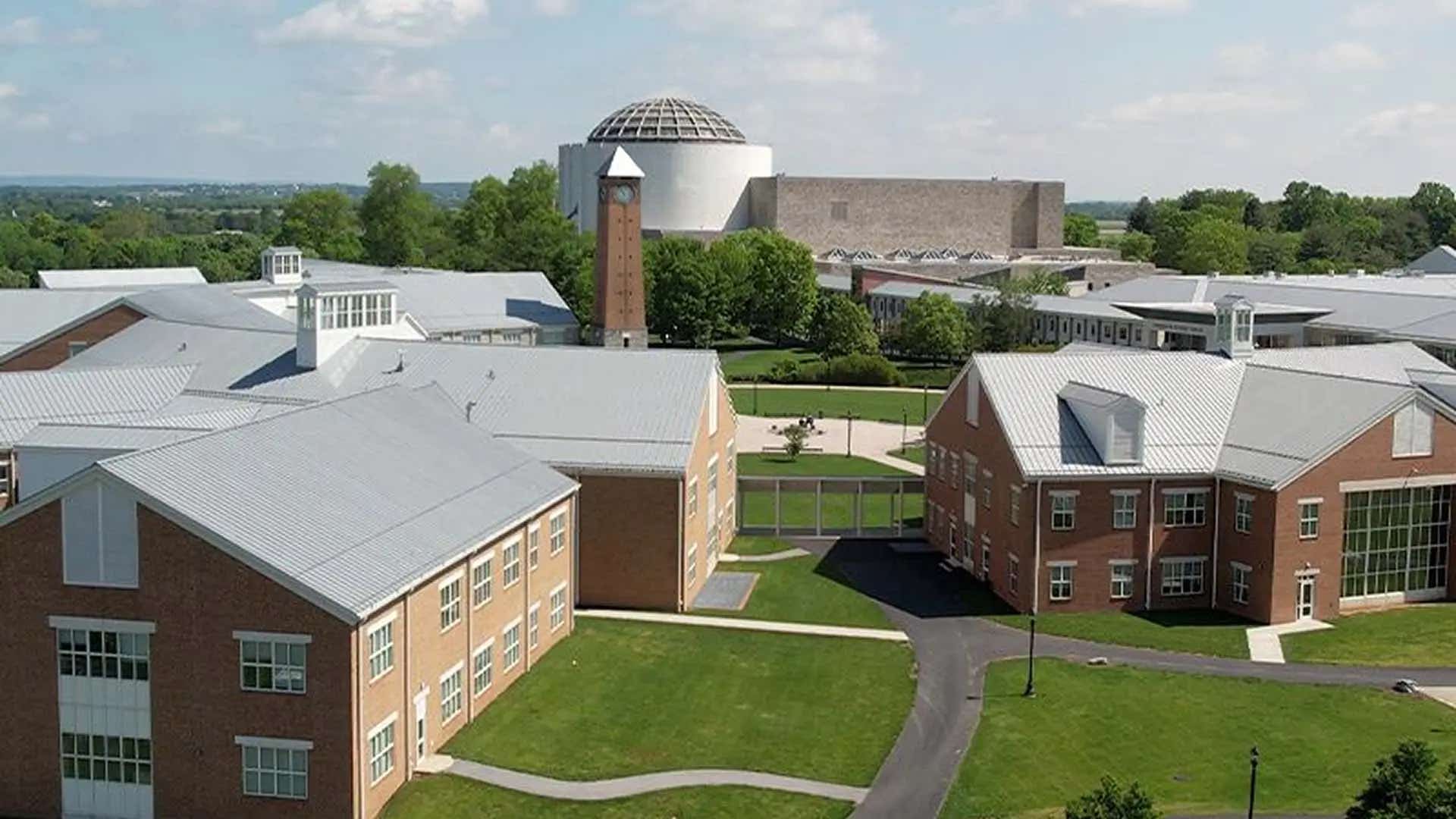aerial shot of the milton hershey school