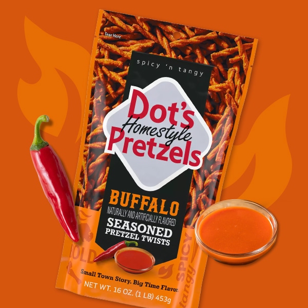 bag of dots buffalo pretzel twists