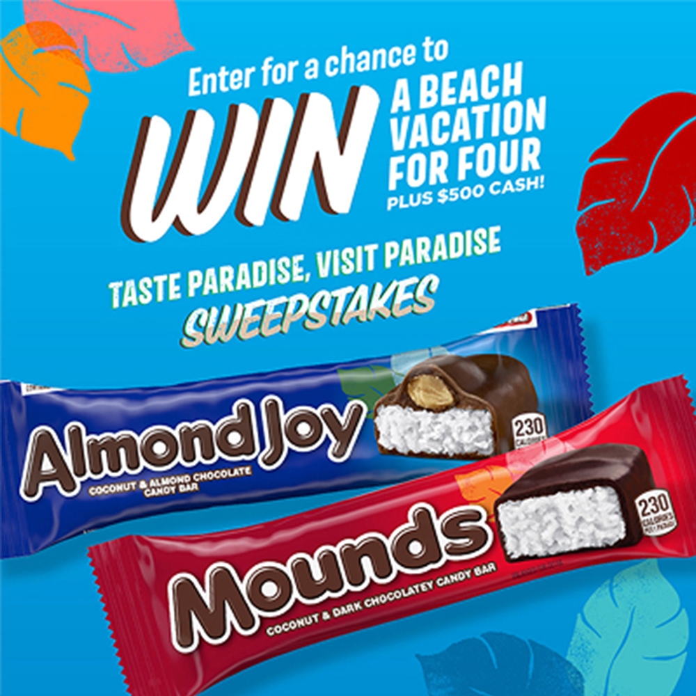 almond joy mounds taste paradise sweepstakes