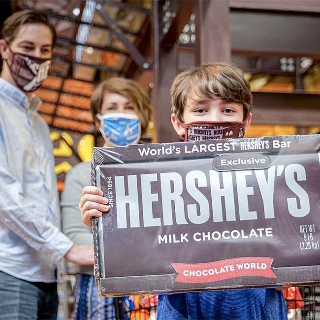 Family visiting Chocolate World