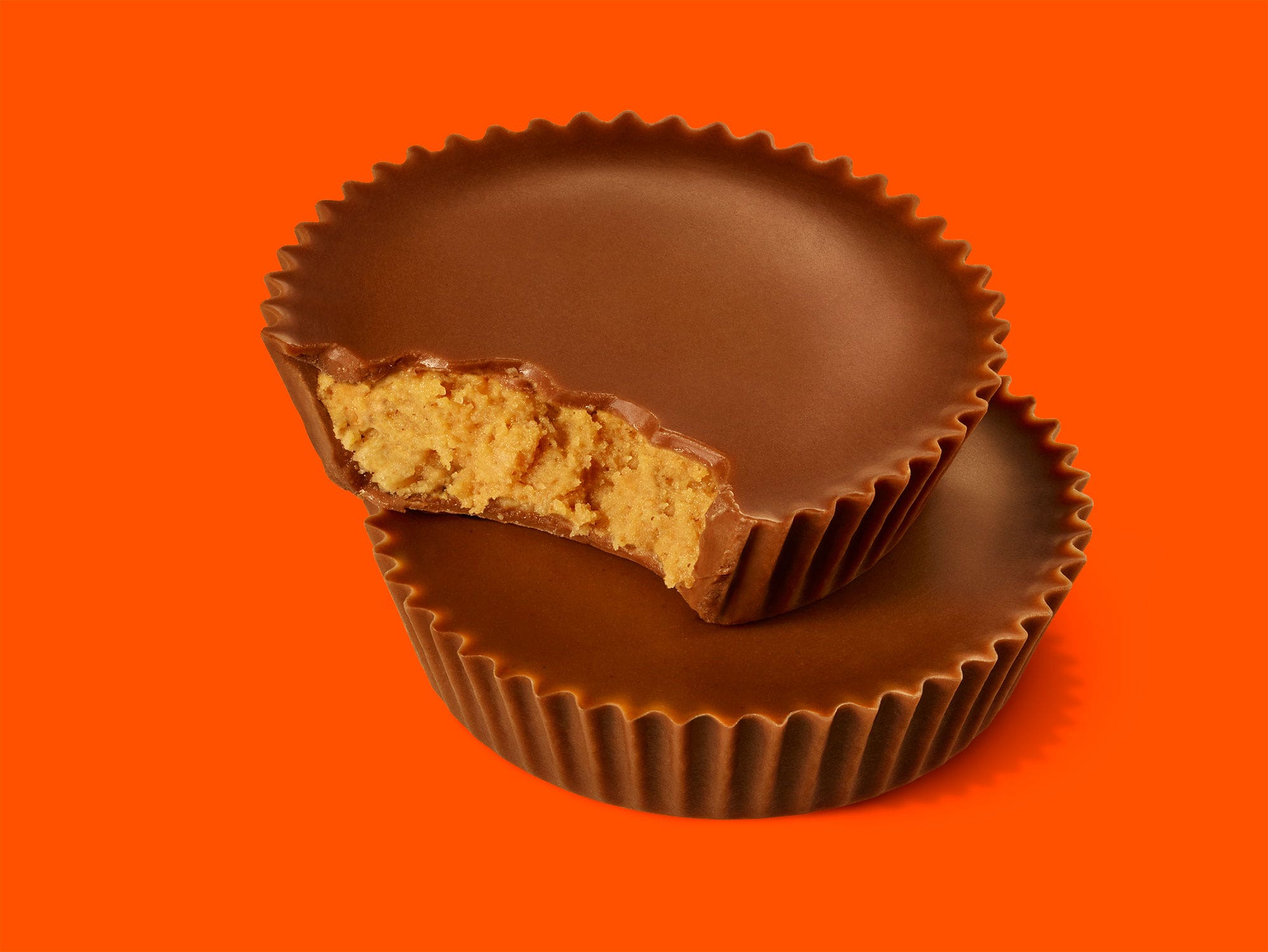 REESES Peanut Butter Cups unwrapped