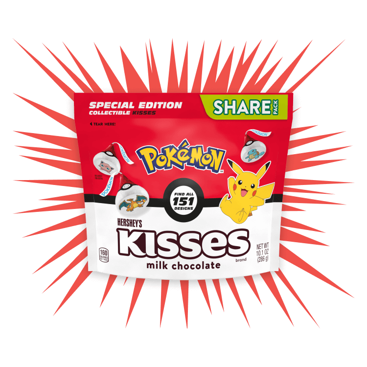 HERSHEY'S KISSES Milk Chocolate Pokémon Special Edition Candies