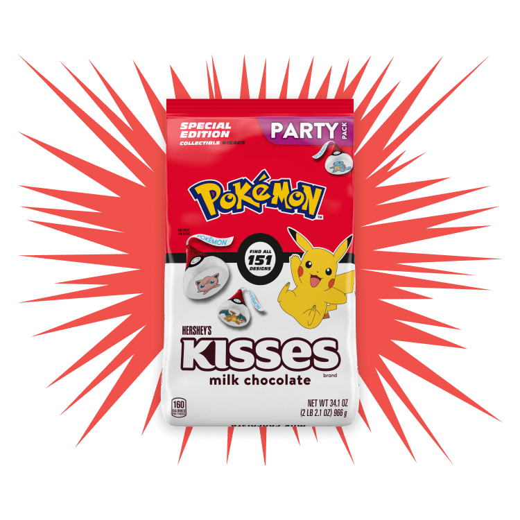 HERSHEY'S KISSES Milk Chocolate Pokémon Special Edition Candies