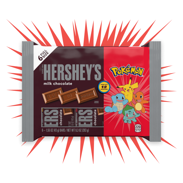 HERSHEY'S Milk Chocolate Pokémon Limited Edition Candy Bars