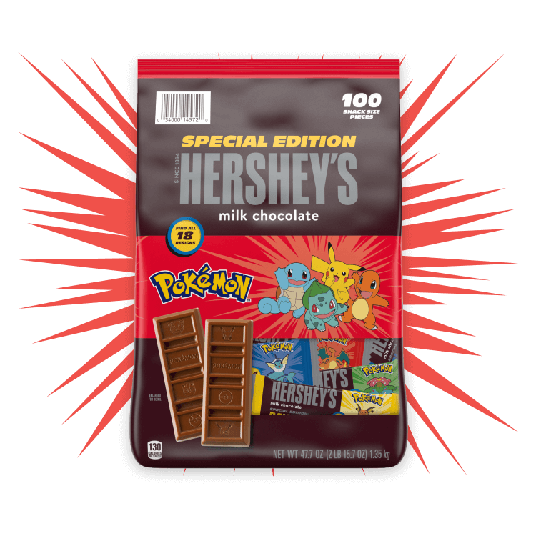 HERSHEY'S Milk Chocolate Snack Size Pokémon Limited Edition Candy Bars