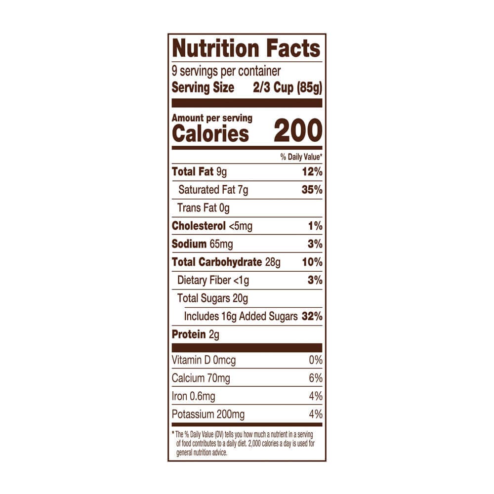 KIT KAT® Frozen Dairy Dessert, 48 oz tub - Nutritional