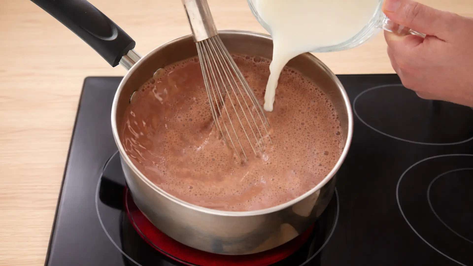 milk added to mixture