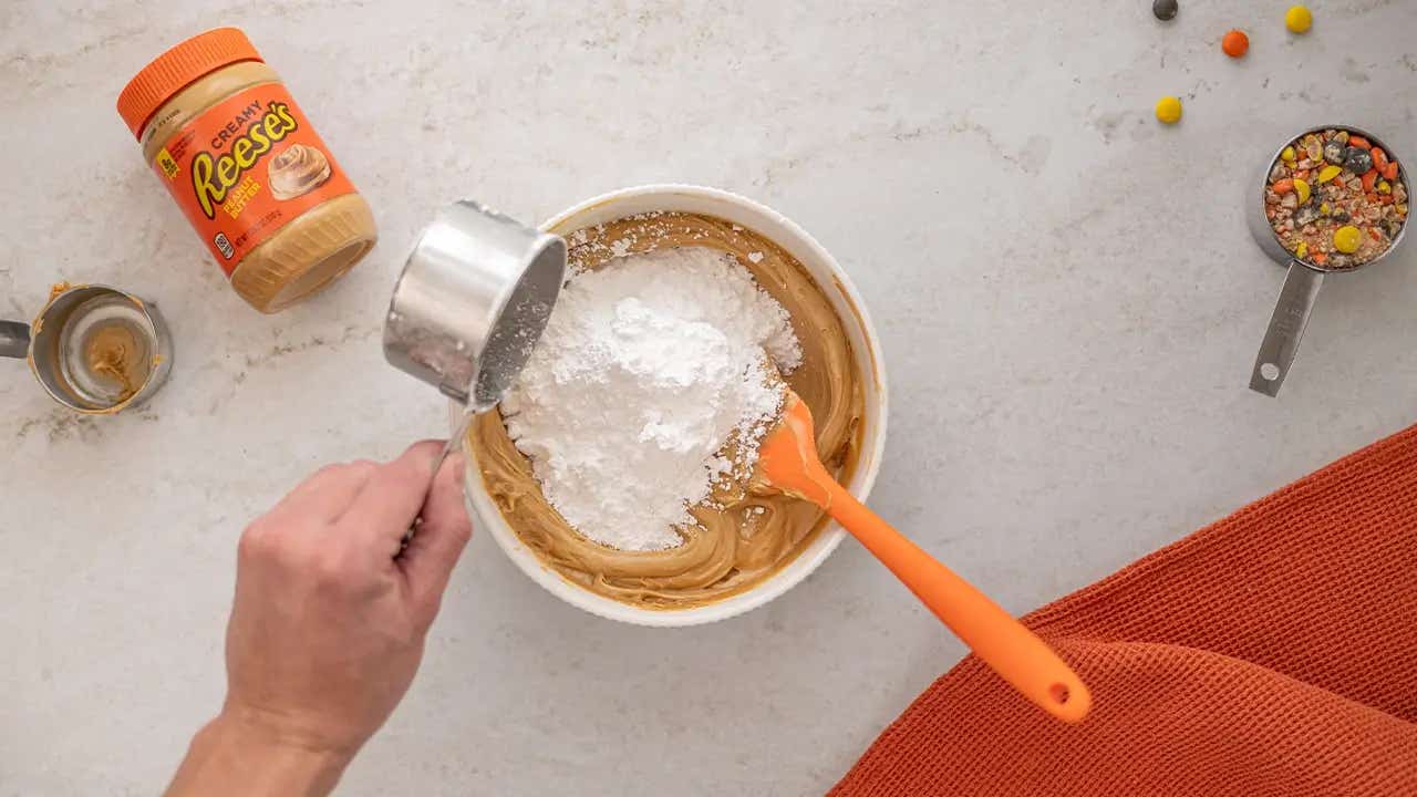 powdered sugar added to mixture