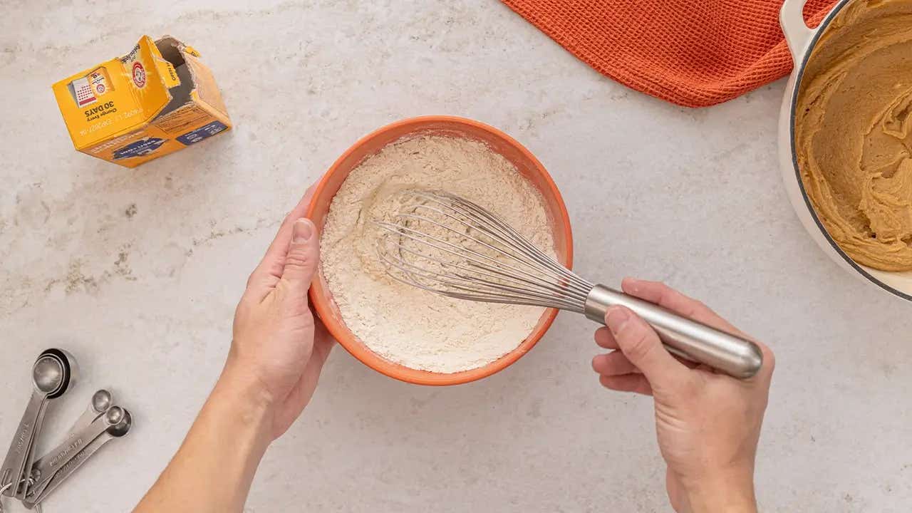 whisking dry ingredients